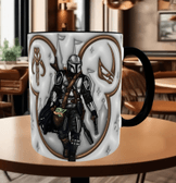 Star wars Baskı içi ve Kulpu Renkli Kupa