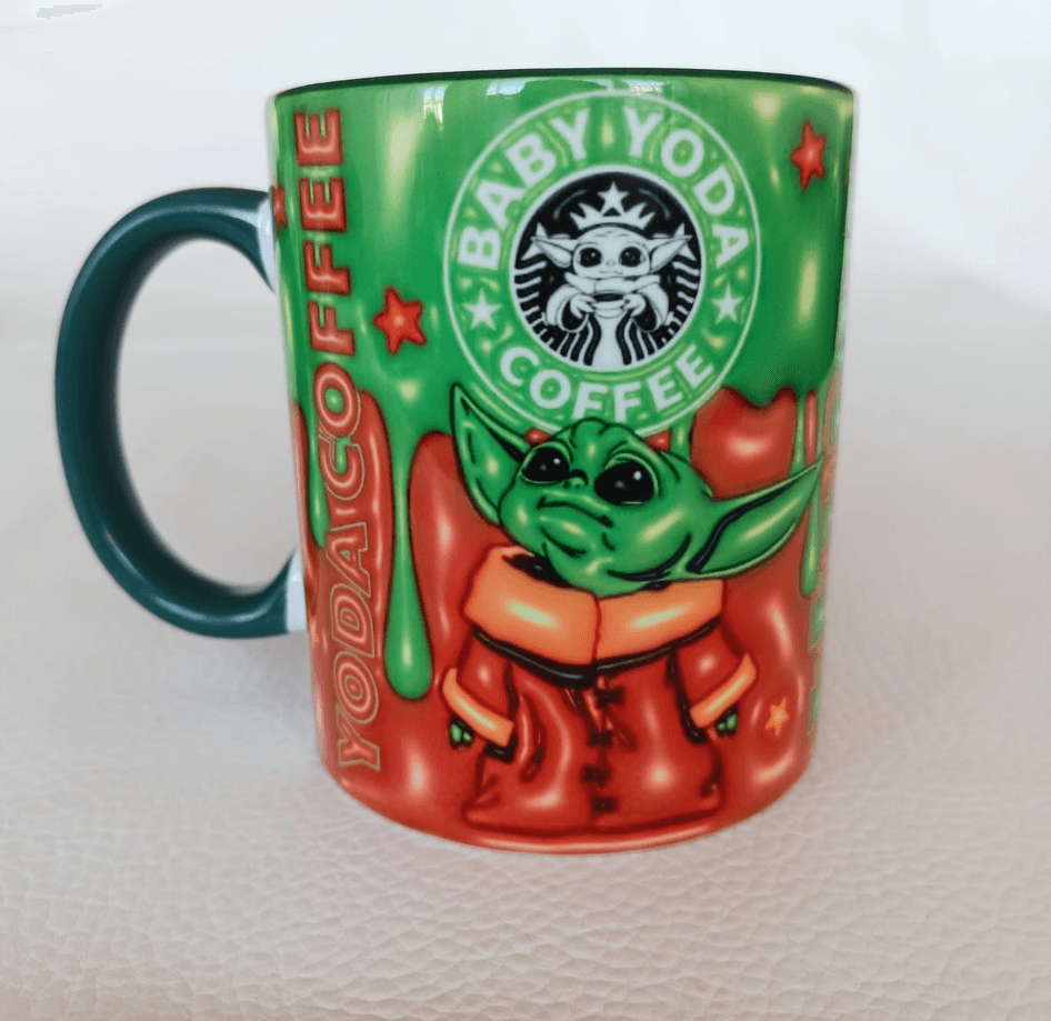 Star wars Baskı içi ve Kulpu Renkli Kupa