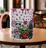 Star wars Baskı içi ve Kulpu Renkli Kupa