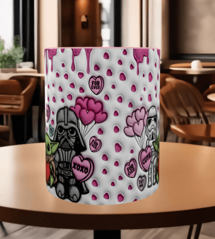 Star wars Baskı içi ve Kulpu Renkli Kupa