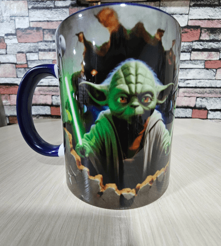 Star wars Baskı içi ve Kulpu Renkli Kupa