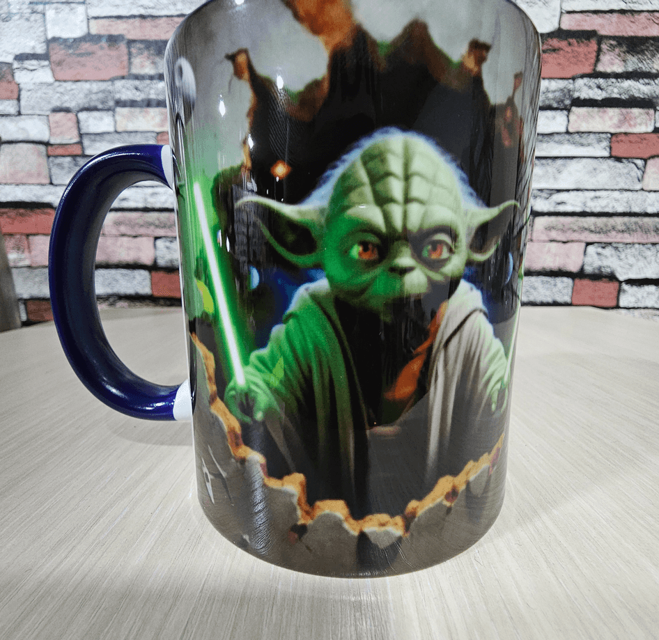 Star wars Baskı içi ve Kulpu Renkli Kupa