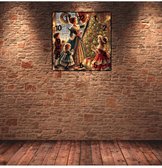 Noel gecesi christmas vintage baskı metal hediyelim dekoratif kaliteli duvar saati