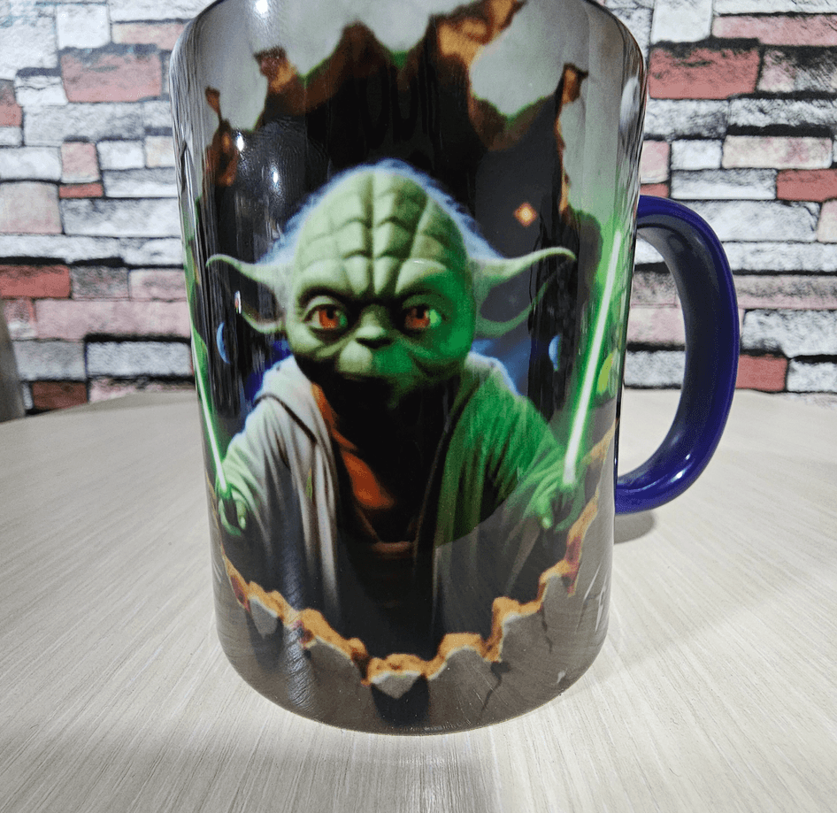 Star wars Baskı içi ve Kulpu Renkli Kupa