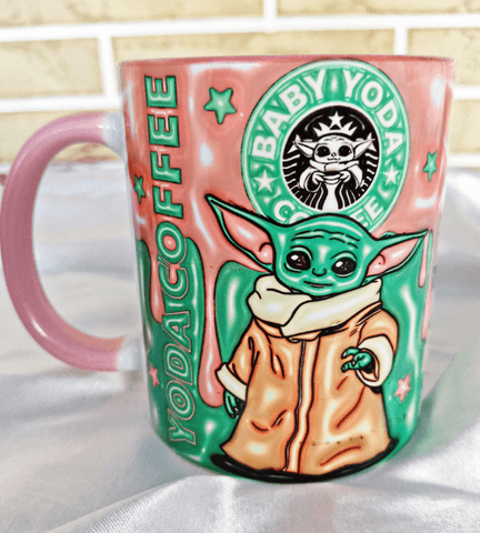 Star wars Baskı içi ve Kulpu Renkli Kupa