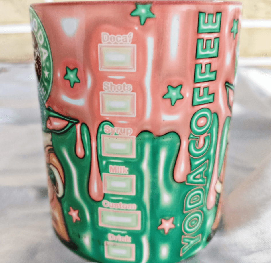 Star wars Baskı içi ve Kulpu Renkli Kupa