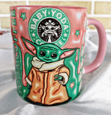 Star wars Baskı içi ve Kulpu Renkli Kupa