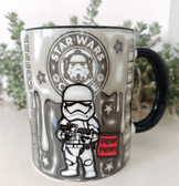 Star wars Baskı içi ve Kulpu Renkli Kupa