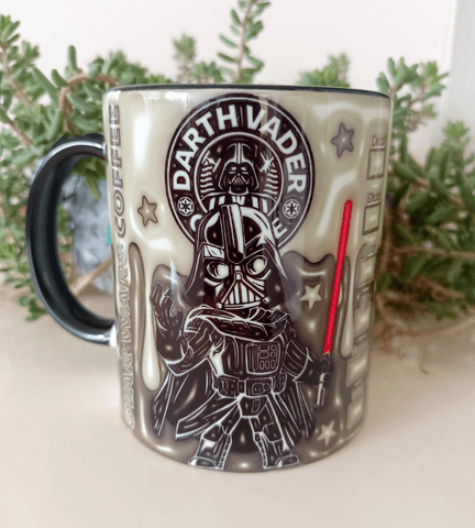 Star wars Baskı içi ve Kulpu Renkli Kupa