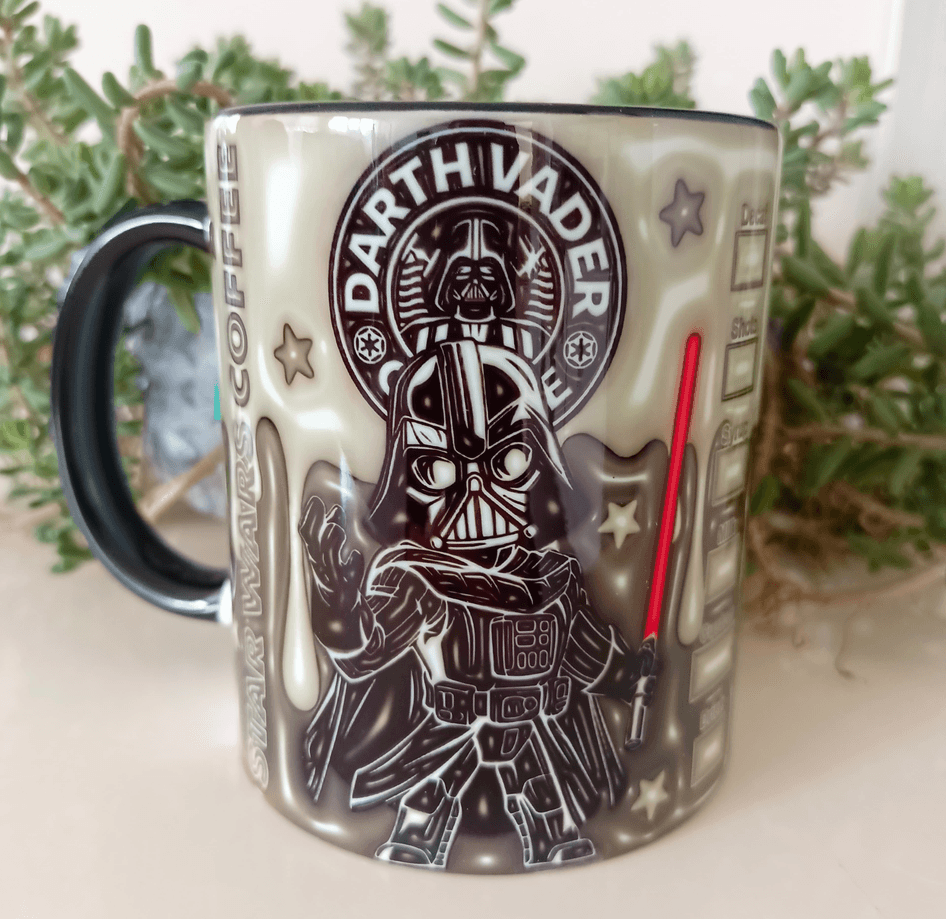 Star wars Baskı içi ve Kulpu Renkli Kupa