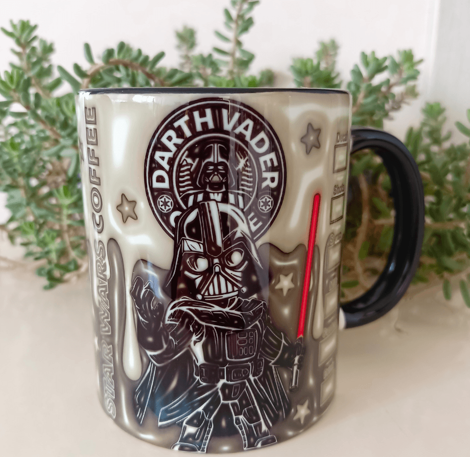 Star wars Baskı içi ve Kulpu Renkli Kupa