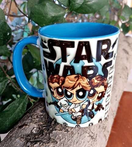 Star wars Baskı içi ve Kulpu Renkli Kupa