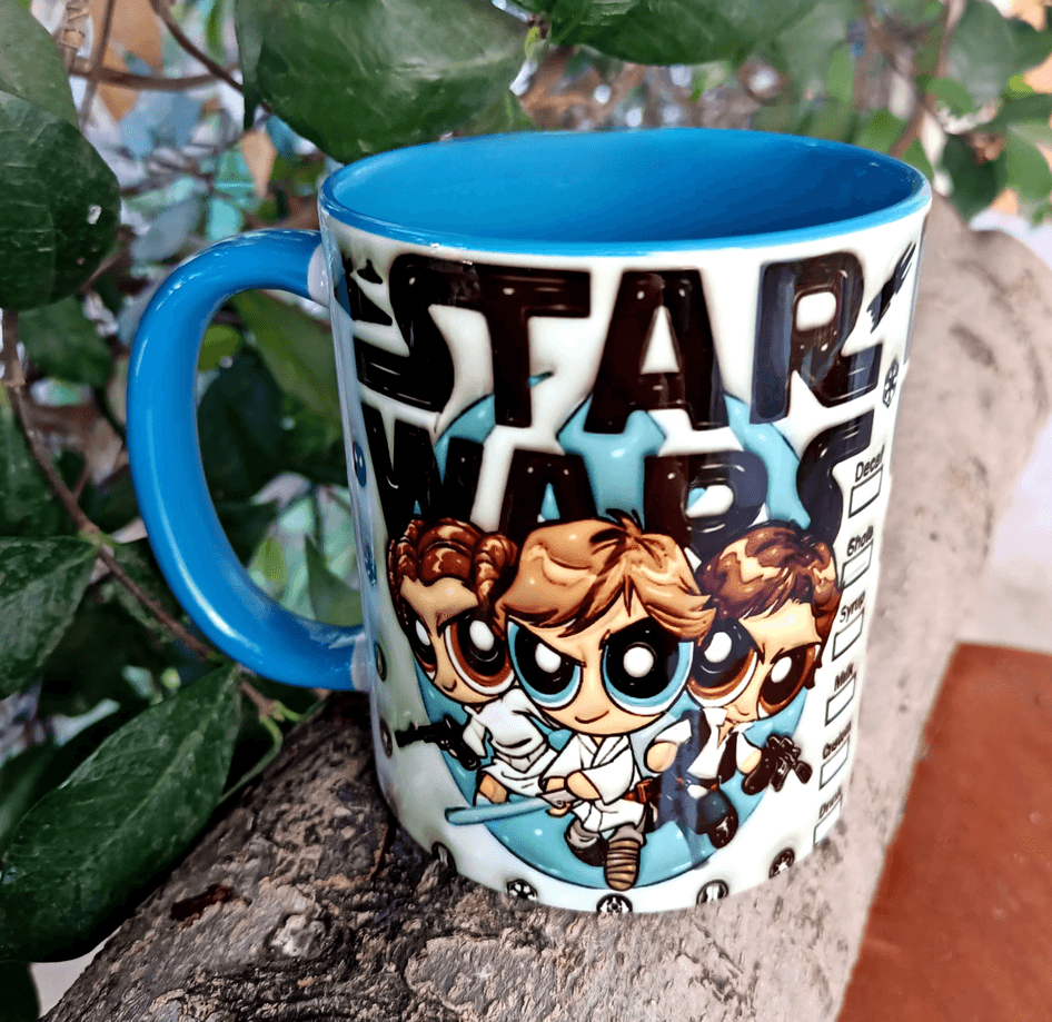 Star wars Baskı içi ve Kulpu Renkli Kupa