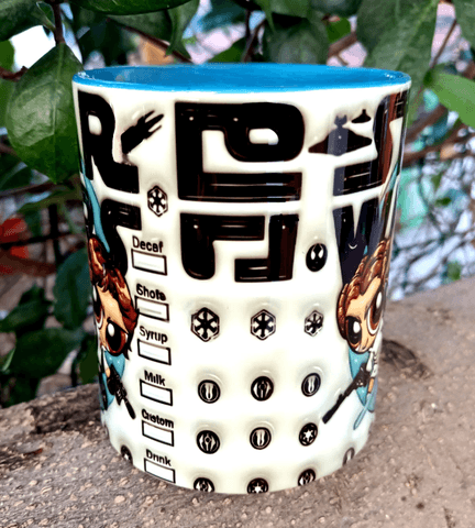 Star wars Baskı içi ve Kulpu Renkli Kupa