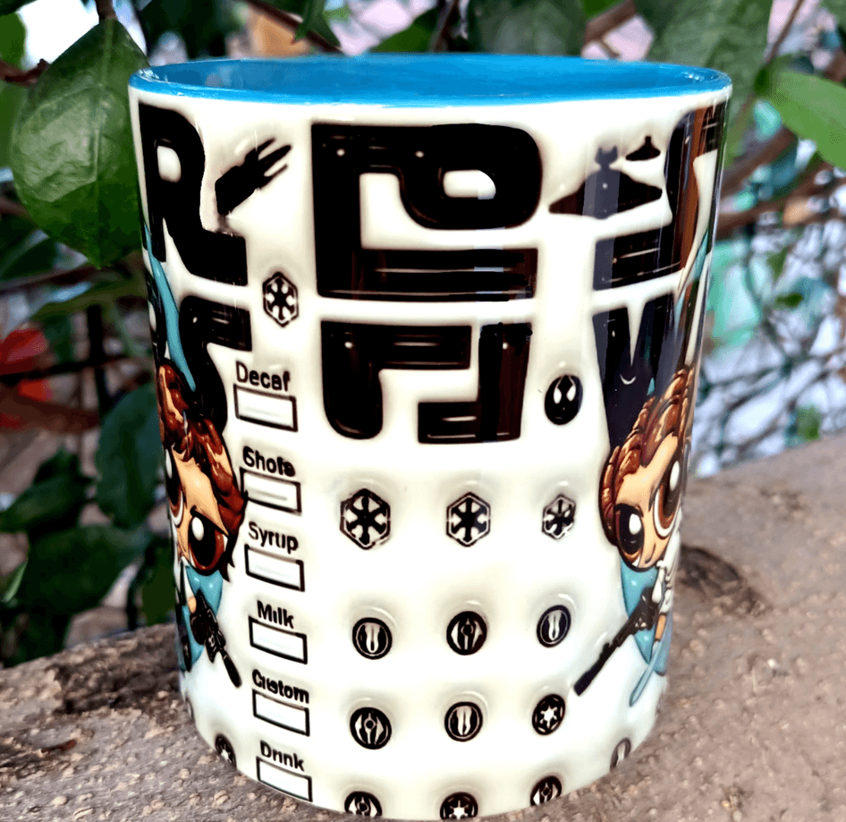 Star wars Baskı içi ve Kulpu Renkli Kupa