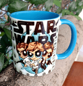 Star wars Baskı içi ve Kulpu Renkli Kupa