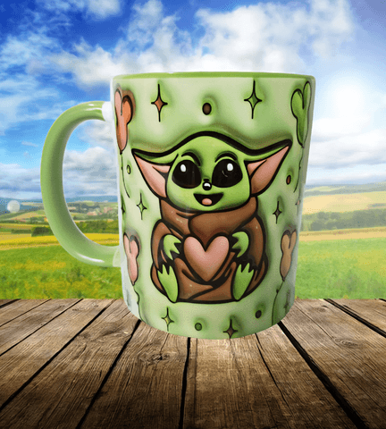 Star wars Baskı içi ve Kulpu Renkli Kupa