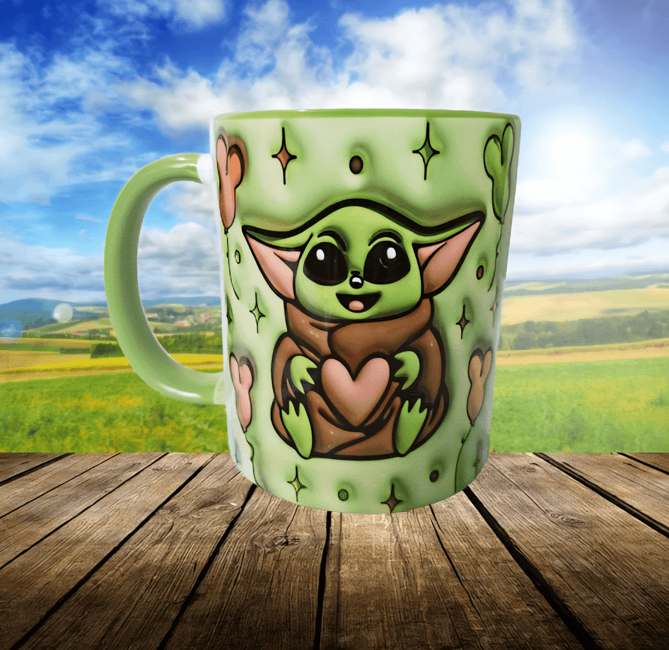 Star wars Baskı içi ve Kulpu Renkli Kupa