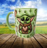 Star wars Baskı içi ve Kulpu Renkli Kupa