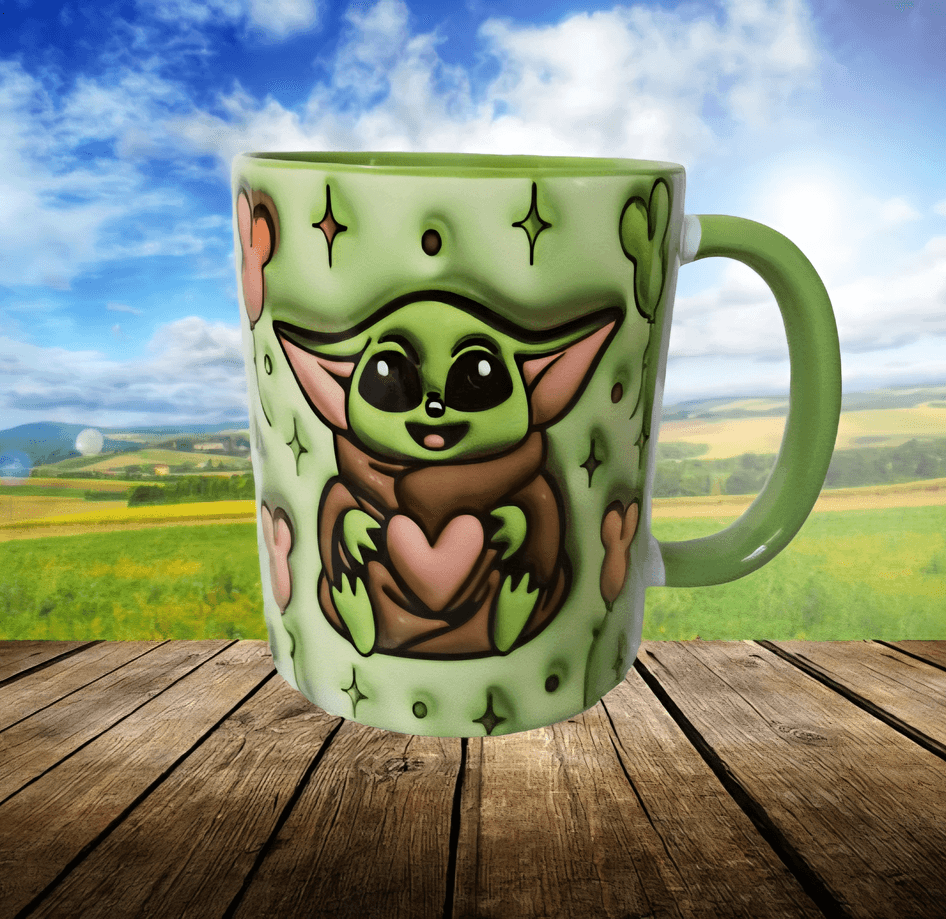 Star wars Baskı içi ve Kulpu Renkli Kupa