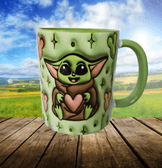 Star wars Baskı içi ve Kulpu Renkli Kupa