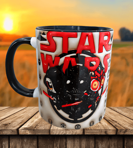 Star wars Baskı içi ve Kulpu Renkli Kupa