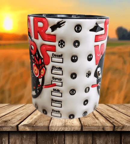 Star wars Baskı içi ve Kulpu Renkli Kupa