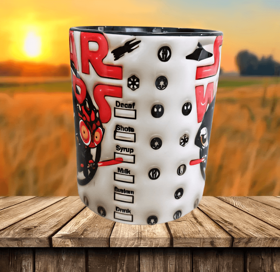 Star wars Baskı içi ve Kulpu Renkli Kupa