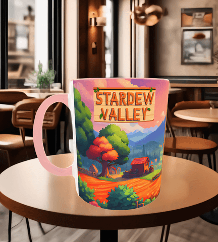 Stardew Valley Baskı içi ve Kulpu Renkli Kupa