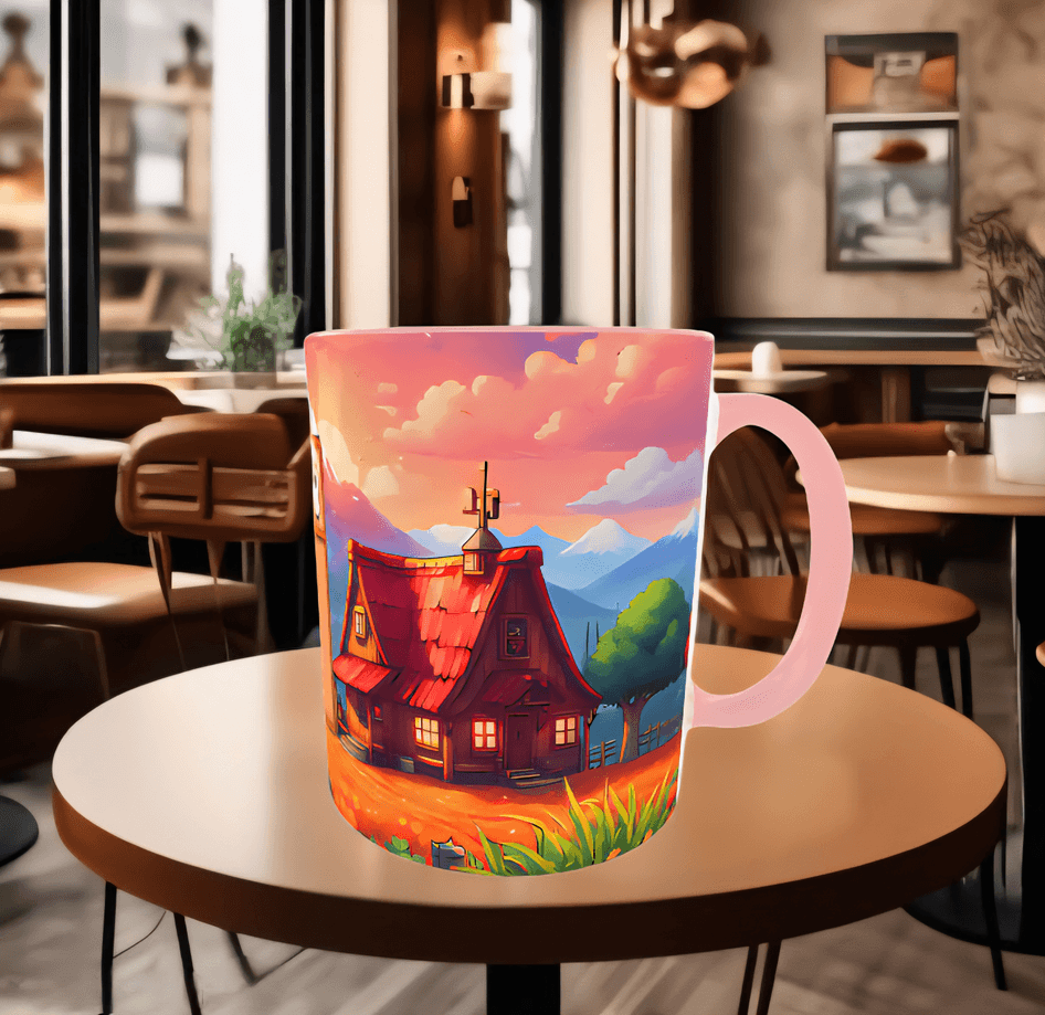 Stardew Valley Baskı içi ve Kulpu Renkli Kupa