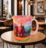 Stardew Valley Baskı içi ve Kulpu Renkli Kupa