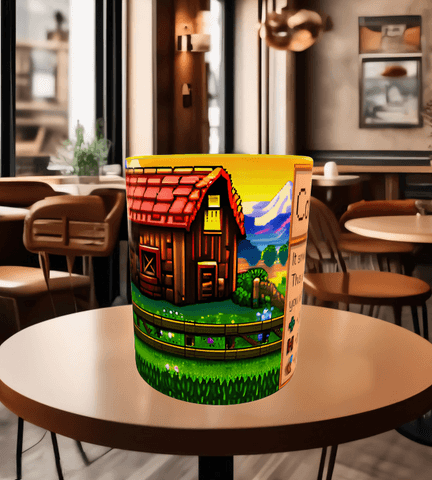 Stardew Valley Baskı içi ve Kulpu Renkli Kupa