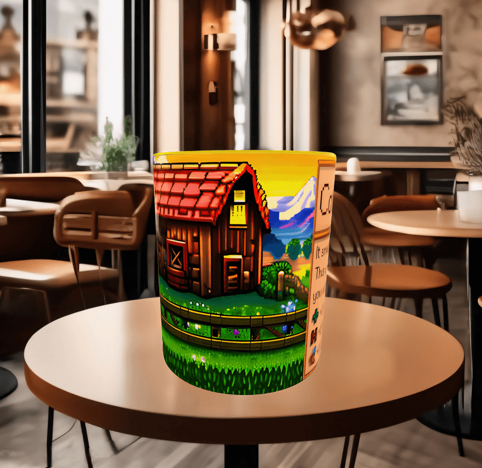 Stardew Valley Baskı içi ve Kulpu Renkli Kupa