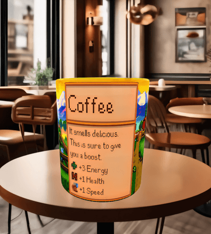 Stardew Valley Baskı içi ve Kulpu Renkli Kupa