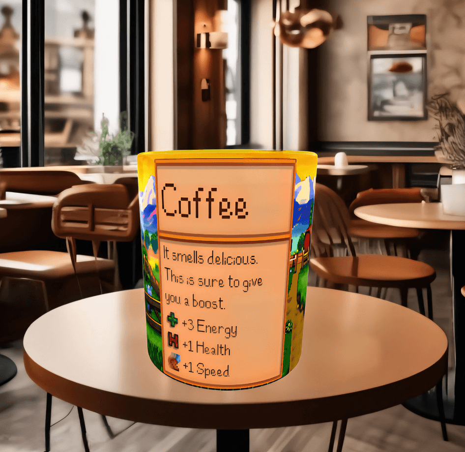 Stardew Valley Baskı içi ve Kulpu Renkli Kupa