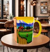 Stardew Valley Baskı içi ve Kulpu Renkli Kupa