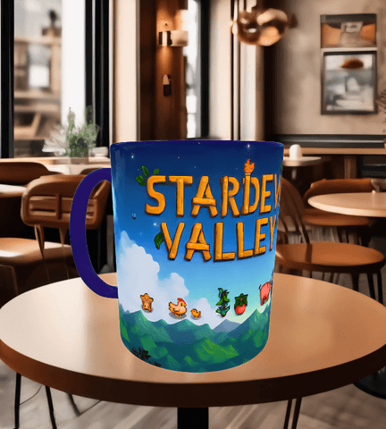 Stardew Valley Baskı içi ve Kulpu Renkli Kupa