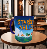Stardew Valley Baskı içi ve Kulpu Renkli Kupa
