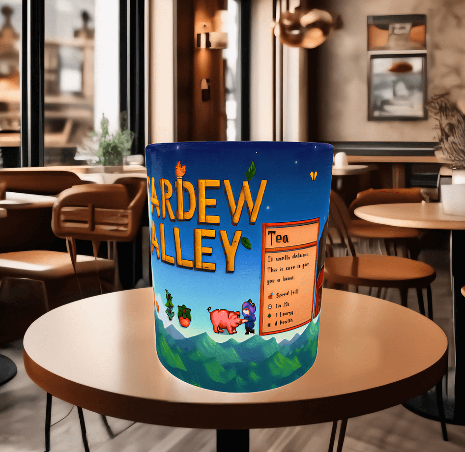 Stardew Valley Baskı içi ve Kulpu Renkli Kupa