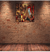 Noel gecesi christmas vintage baskı metal hediyelim dekoratif kaliteli duvar saati