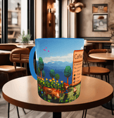 Stardew Valley Baskı içi ve Kulpu Renkli Kupa