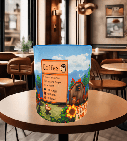 Stardew Valley Baskı içi ve Kulpu Renkli Kupa