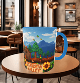 Stardew Valley Baskı içi ve Kulpu Renkli Kupa