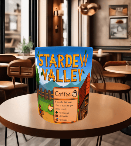Stardew Valley Baskı içi ve Kulpu Renkli Kupa