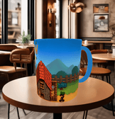 Stardew Valley Baskı içi ve Kulpu Renkli Kupa