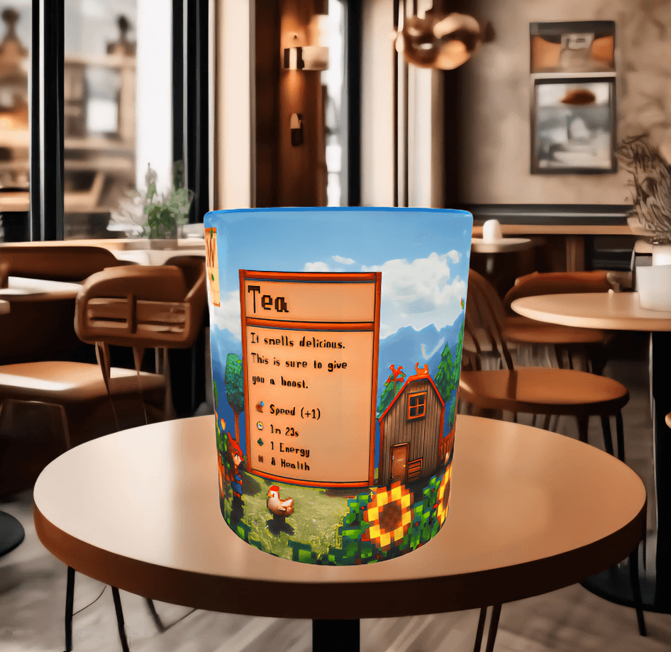 Stardew Valley Baskı içi ve Kulpu Renkli Kupa