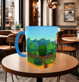 Stardew Valley Baskı içi ve Kulpu Renkli Kupa