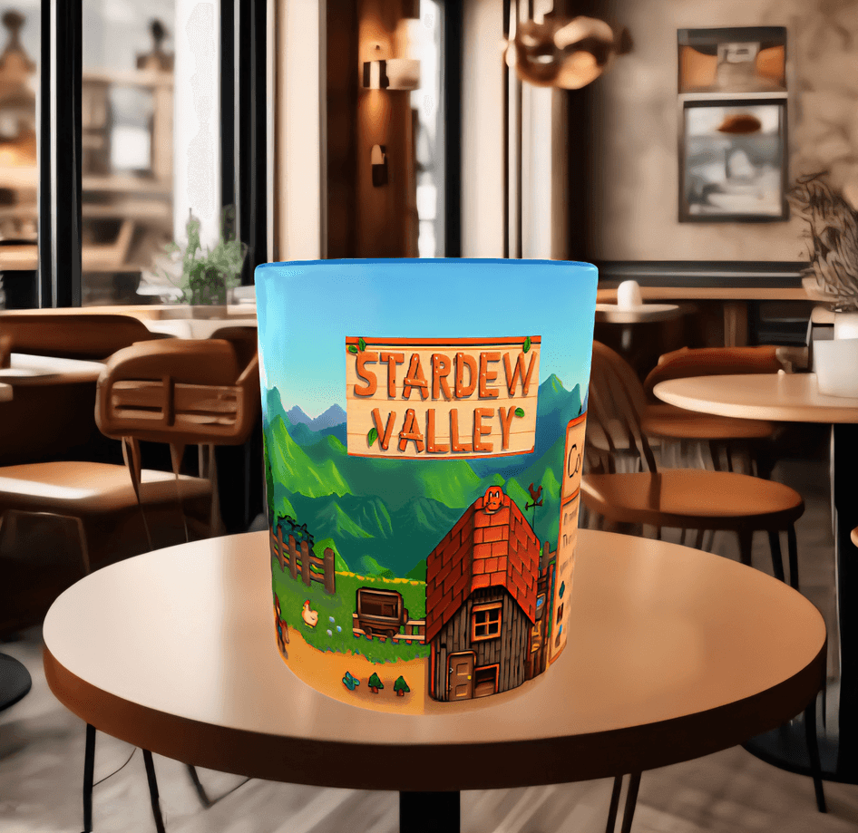 Stardew Valley Baskı içi ve Kulpu Renkli Kupa