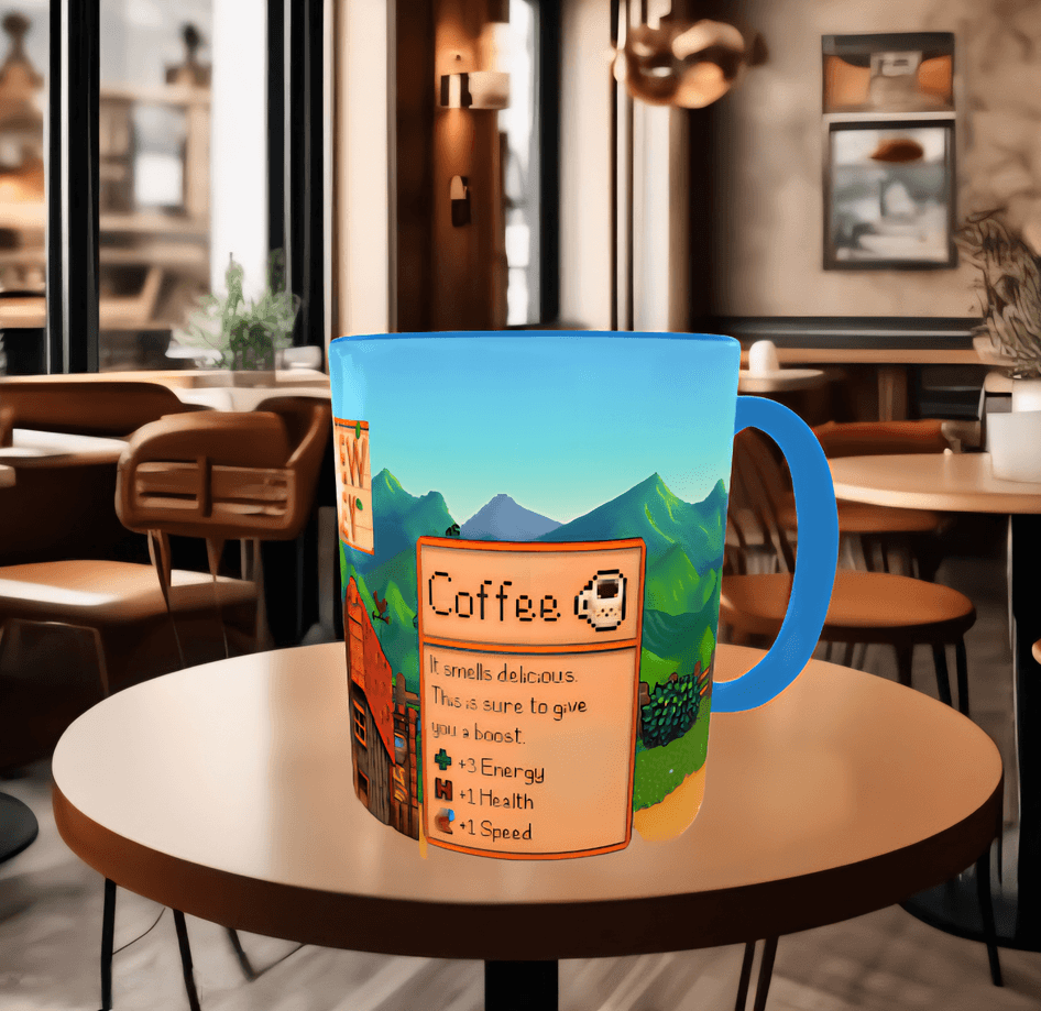 Stardew Valley Baskı içi ve Kulpu Renkli Kupa