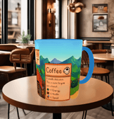 Stardew Valley Baskı içi ve Kulpu Renkli Kupa